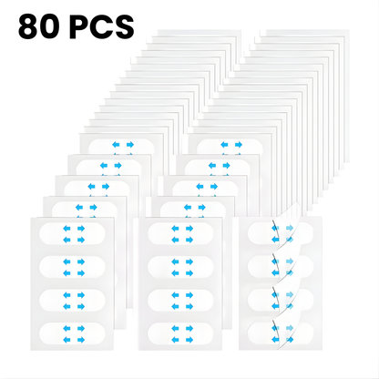 80pcs Invisible V Face lifting Tapes Wrinkle Removal Sticker Forehead Neck Chin Sticker Anti Aging Patch Facial Slimming Firming