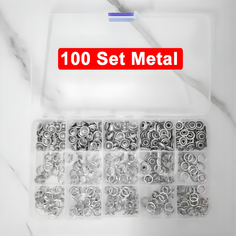 9.5mm Metal Hollow Five-Claw Snap Button For Installing Clothes Bag Sewing And DIY Craft Hand Pliers Tool