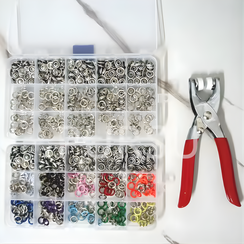 9.5mm Metal Hollow Five-Claw Snap Button For Installing Clothes Bag Sewing And DIY Craft Hand Pliers Tool