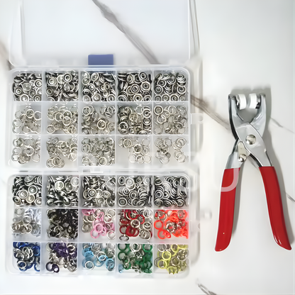 9.5mm Metal Hollow Five-Claw Snap Button For Installing Clothes Bag Sewing And DIY Craft Hand Pliers Tool