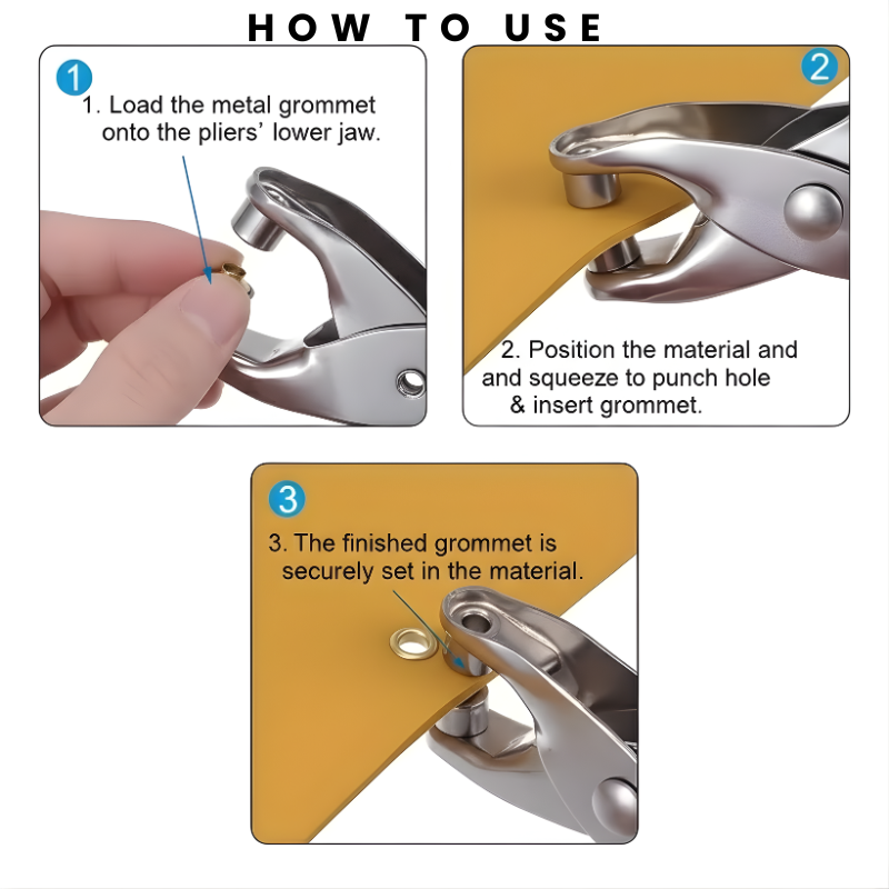 9.5mm Metal Hollow Five-Claw Snap Button For Installing Clothes Bag Sewing And DIY Craft Hand Pliers Tool