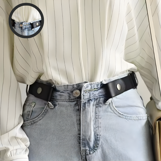 Adjustable Stretch Elastic Waist Band Invisible Belt Buckle-Free Belts for Women Men Jeans Pants Dress No Buckle Easy To Wear
