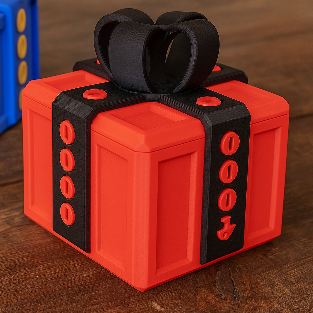 Aurece - 3D Printed Annoying Prank Gift Box, Funny Puzzle Box with Screws