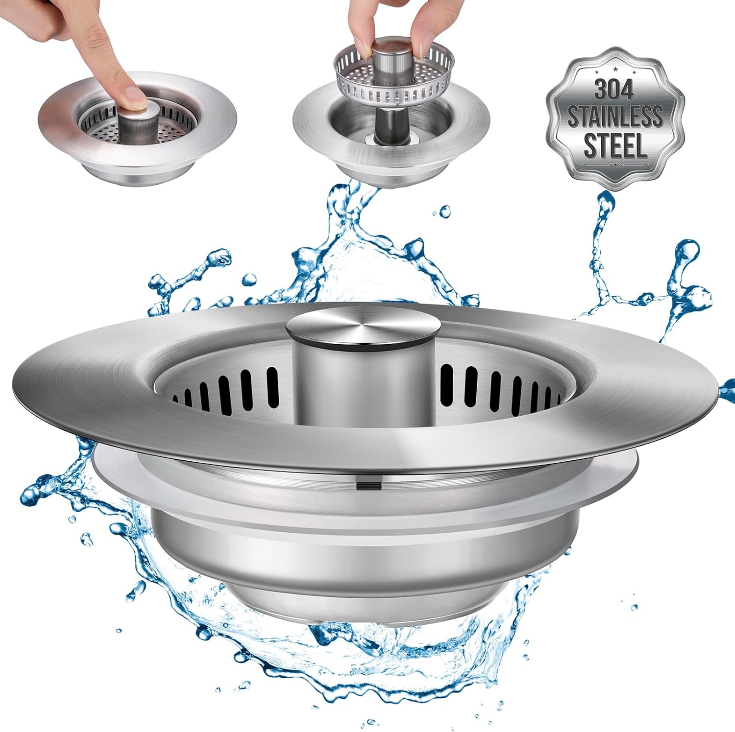 Aurece – 3-in-1 Kitchen Sink Strainer DrainGuard Pro