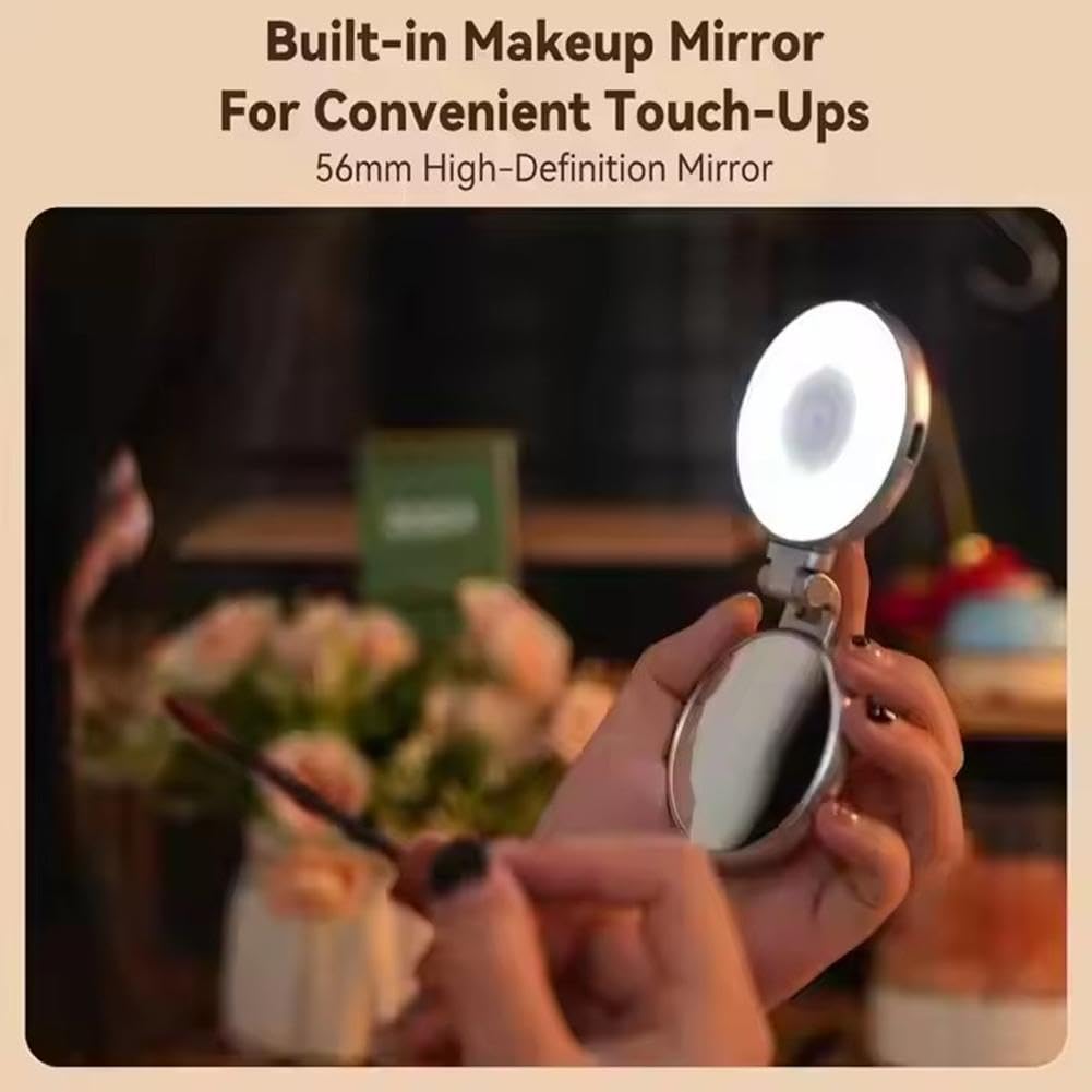 Aurece – 360° Magnetic Selfie Light with Mirror