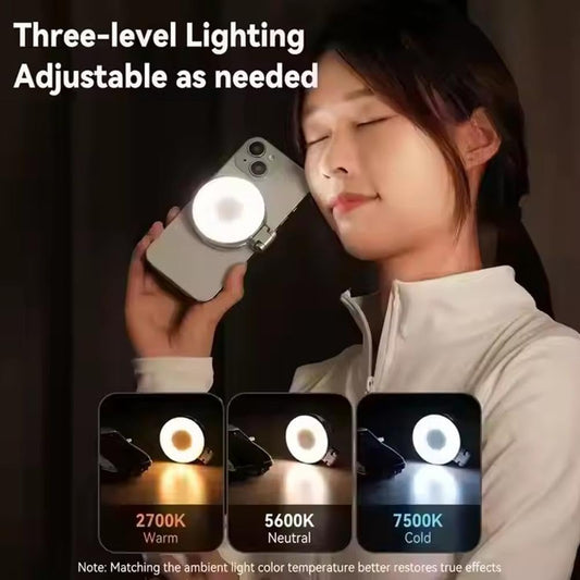 Aurece – 360° Magnetic Selfie Light with Mirror