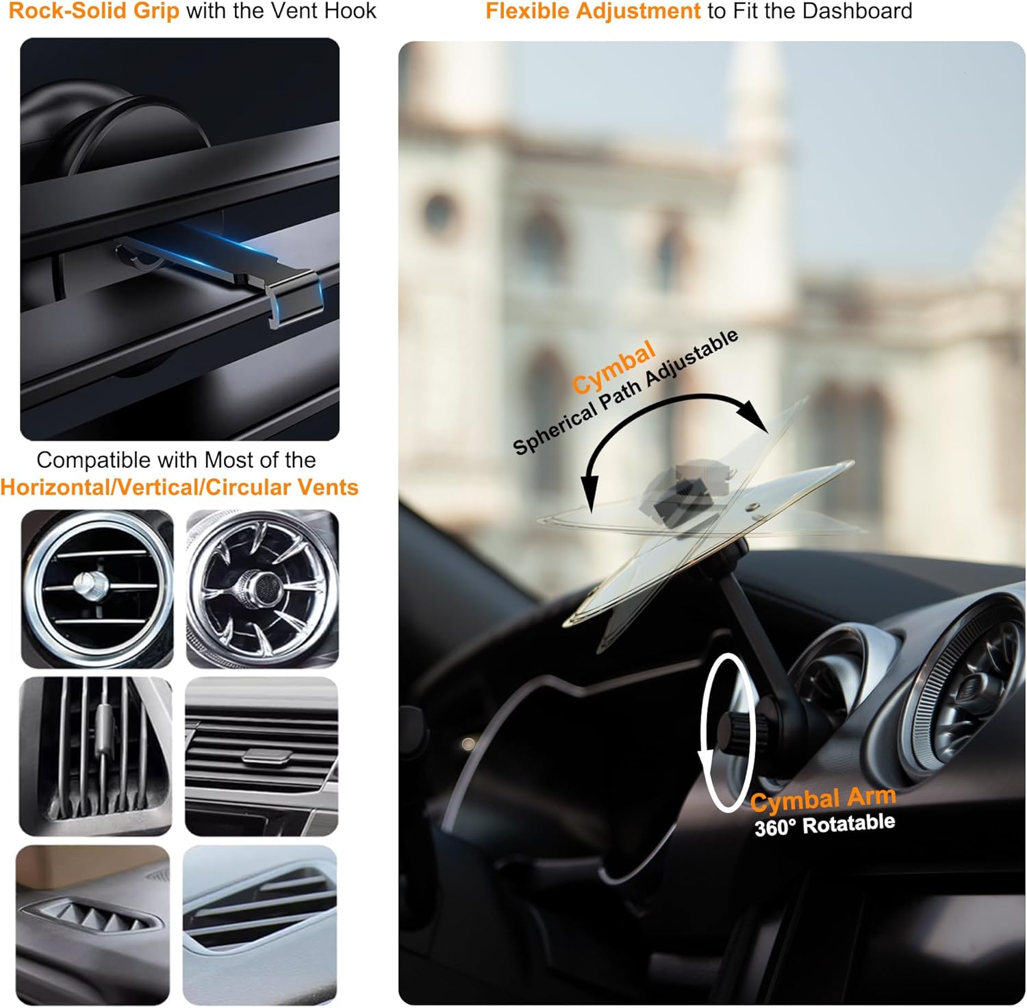 Aurece – Car Cymbal Air Vent Mini Drum BeatRide Pro