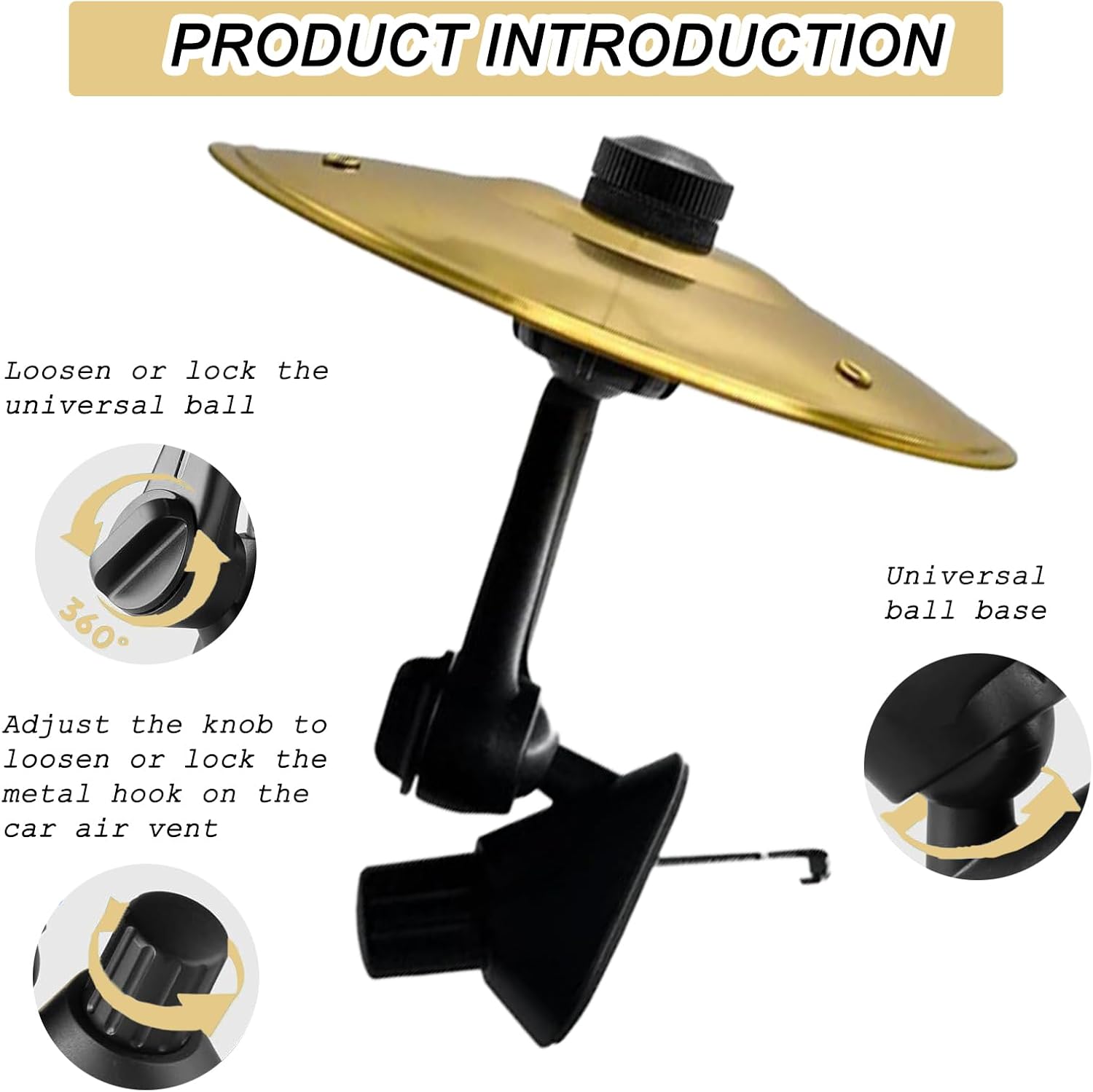 Aurece – Car Cymbal Air Vent Mini Drum BeatRide Pro
