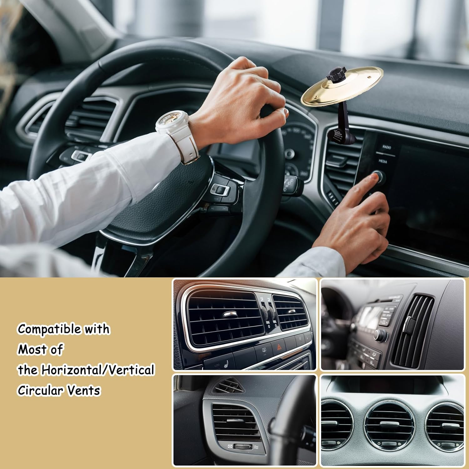 Aurece – Car Cymbal Air Vent Mini Drum BeatRide Pro
