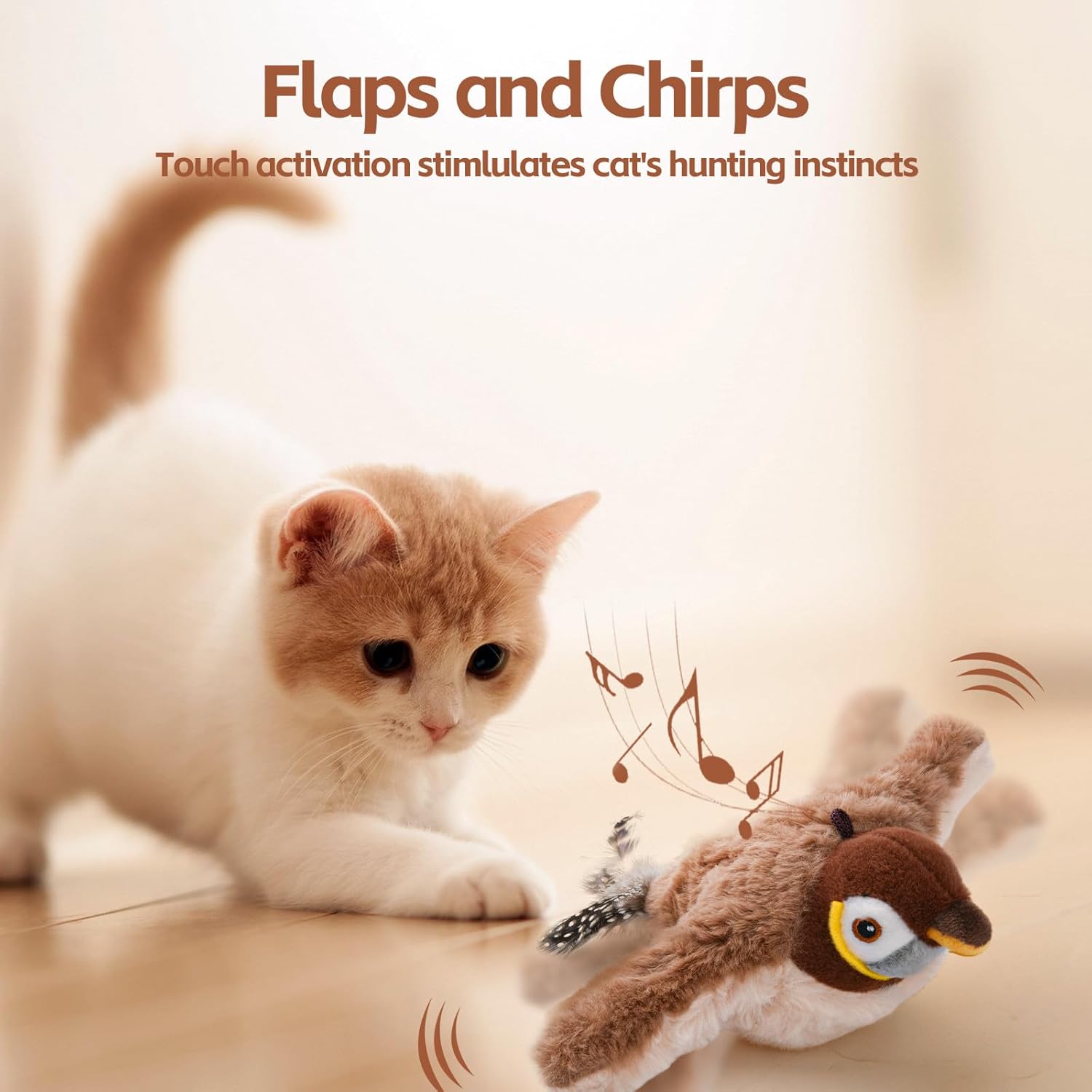 Aurece – Lifelike Flapping Bird Cat Toy KittyHunt Pro
