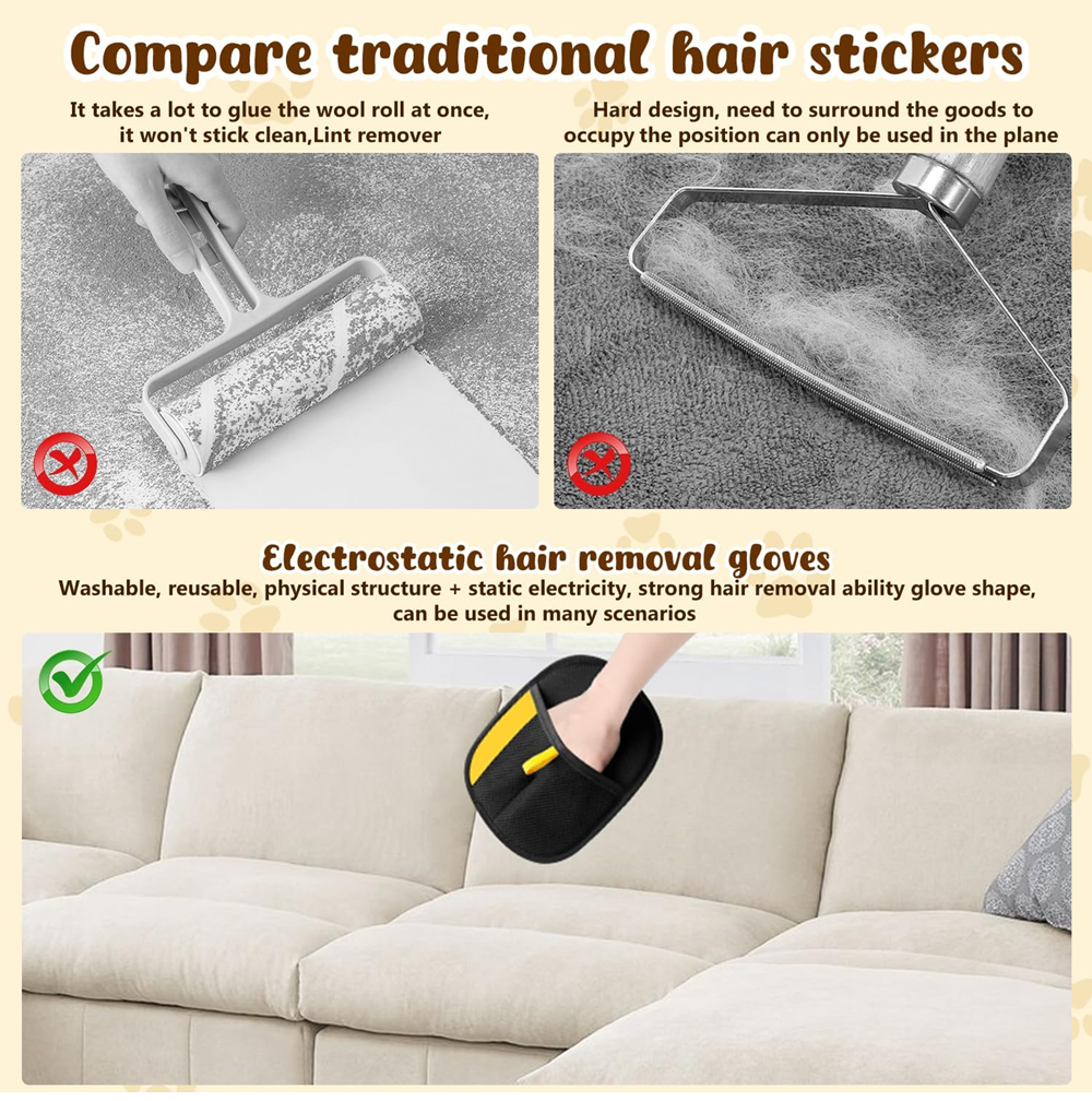 Aurece – Pet Static Hair Removal Gloves