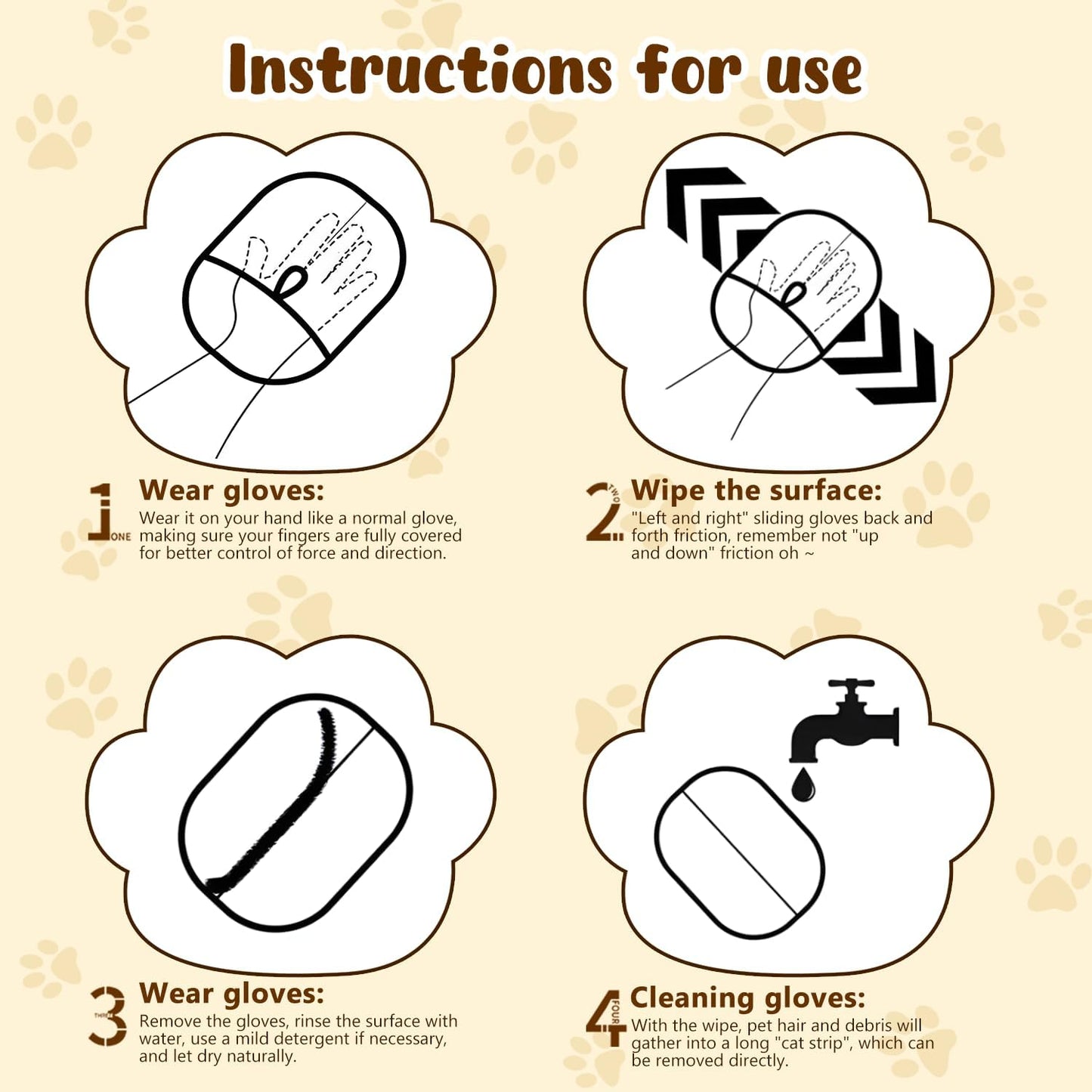 Aurece – Pet Static Hair Removal Gloves