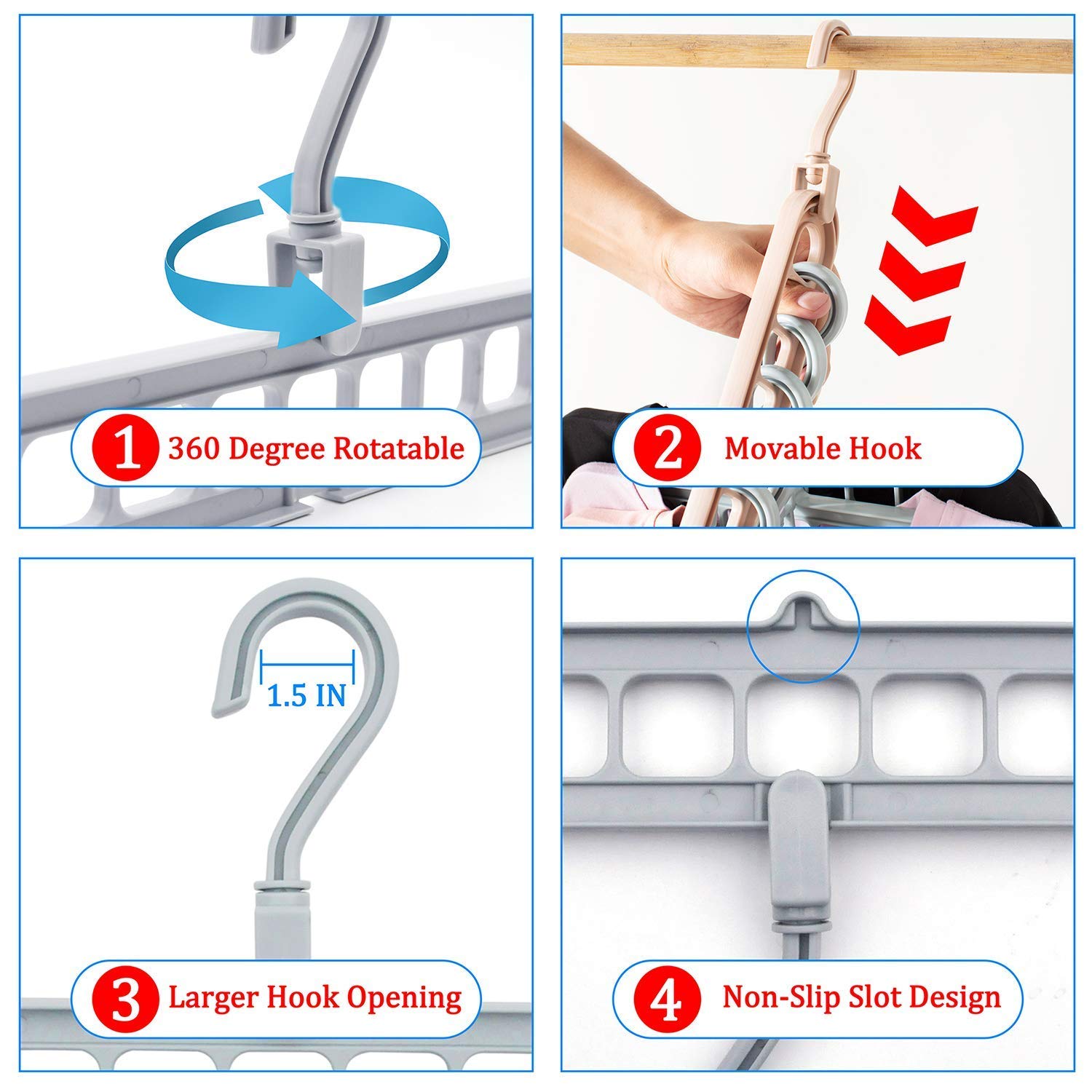 Aurece – SmartSpace Cascading Closet Organizer Hanger Pro