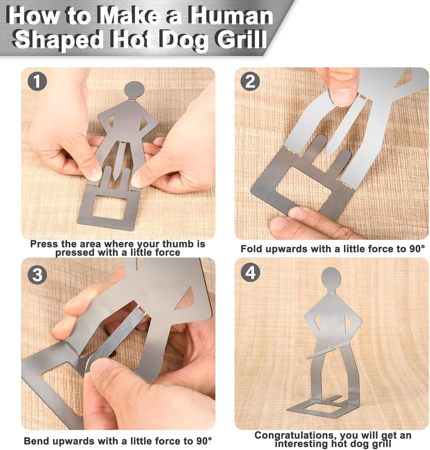 Aurece – Stainless Steel Hot Dog Holder GrillMate Pro
