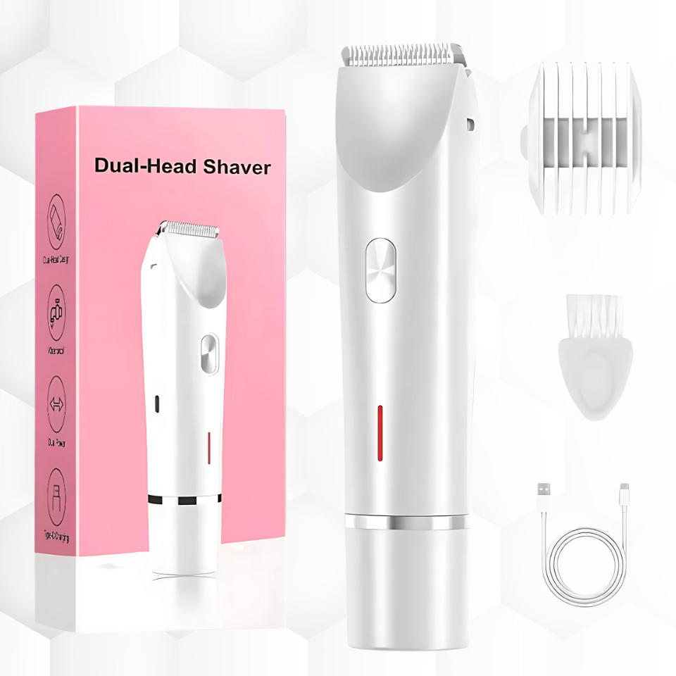 Women’s 2-in-1 Double-Head Electric Shaver & Epilator – Body, Leg, Underarm & Bikini Trimmer (Waterproof, USB)