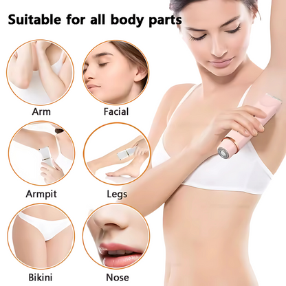 Women’s 2-in-1 Double-Head Electric Shaver & Epilator – Body, Leg, Underarm & Bikini Trimmer (Waterproof, USB)
