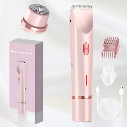 Women’s 2-in-1 Double-Head Electric Shaver & Epilator – Body, Leg, Underarm & Bikini Trimmer (Waterproof, USB)