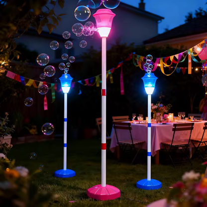 Automatic sunflower Bubble Gun Electric Street Lamp Soap Bubble Machine Maker Outdoor Games for for Wedding Birthday Party Toys