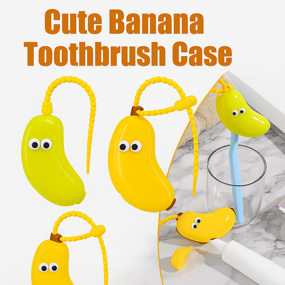 Portable Banana Toothbrush and Toothpaste Case – Travel Dustproof Storage Box, Cute Protective Holder