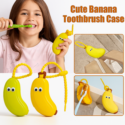 Portable Banana Toothbrush and Toothpaste Case – Travel Dustproof Storage Box, Cute Protective Holder