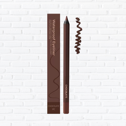 Brown Eyeliner Pencil Waterproof Sweatproof Long Lasting Easy to Color Smooth Soft Gel Eyeliner Pencil Eye Makeup Set