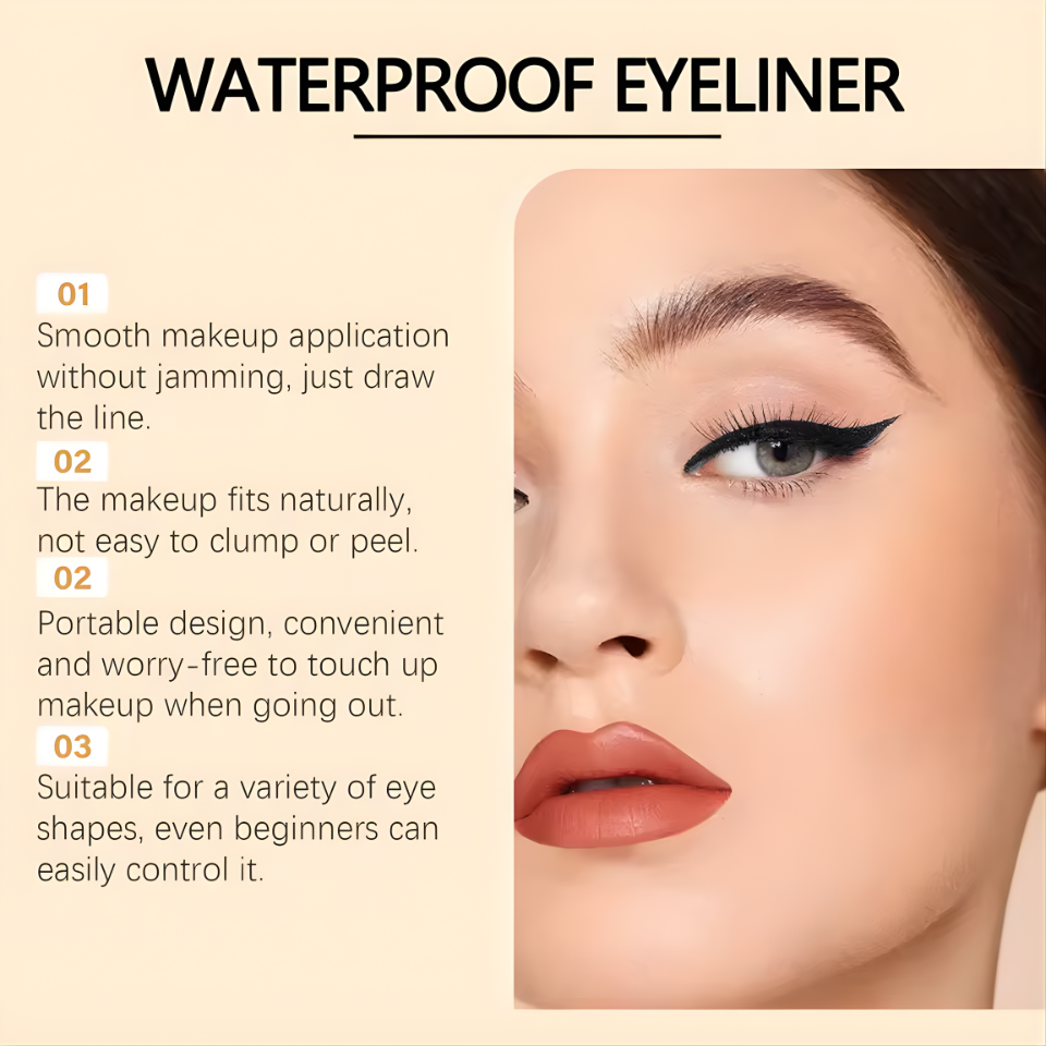 Brown Eyeliner Pencil Waterproof Sweatproof Long Lasting Easy to Color Smooth Soft Gel Eyeliner Pencil Eye Makeup Set