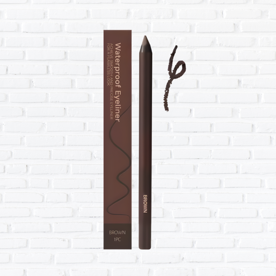 Brown Eyeliner Pencil Waterproof Sweatproof Long Lasting Easy to Color Smooth Soft Gel Eyeliner Pencil Eye Makeup Set