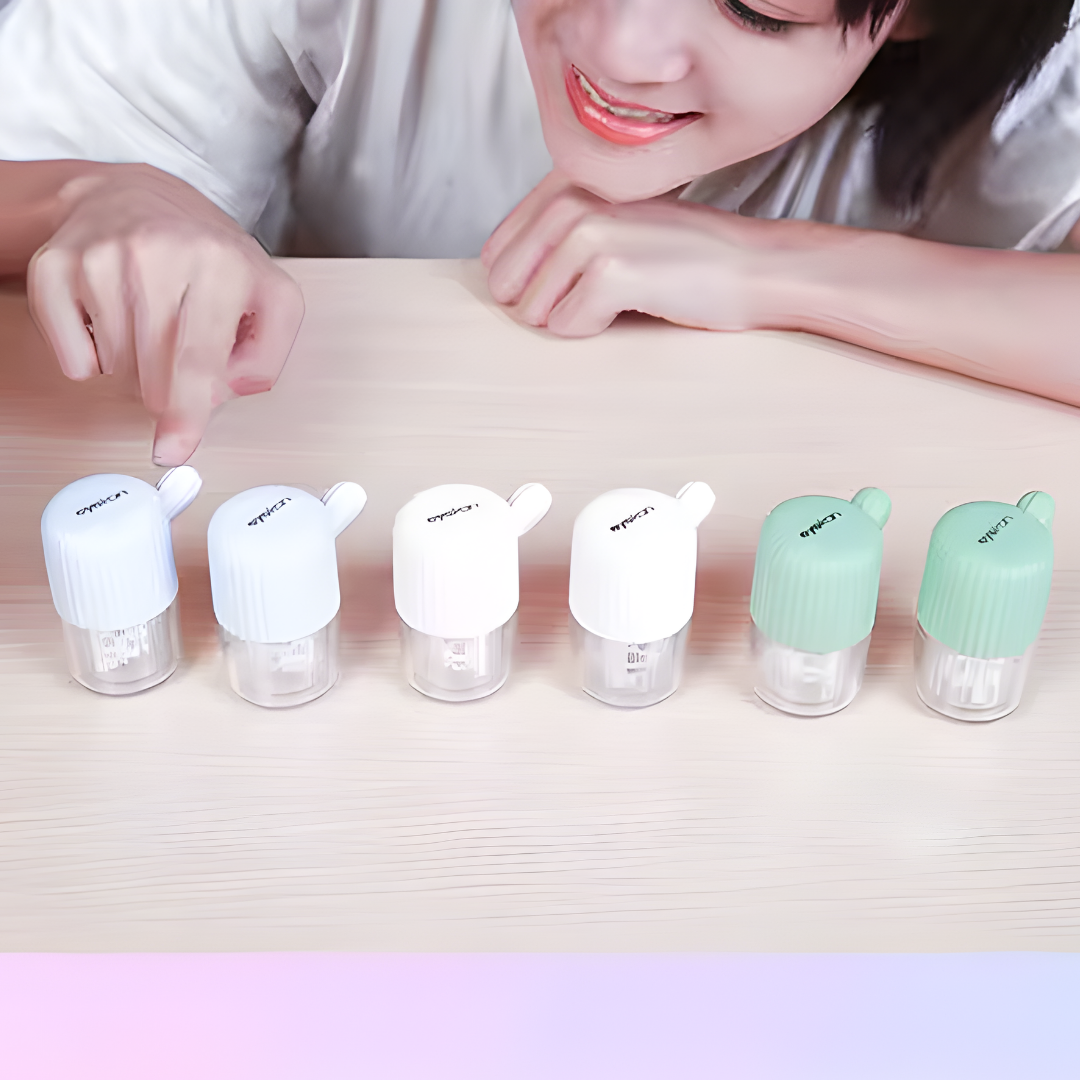 
Cactus Contact Lens Cleaner Portable Manual Cleaning Cosmetic Contact Box Travel Contact Lens Case