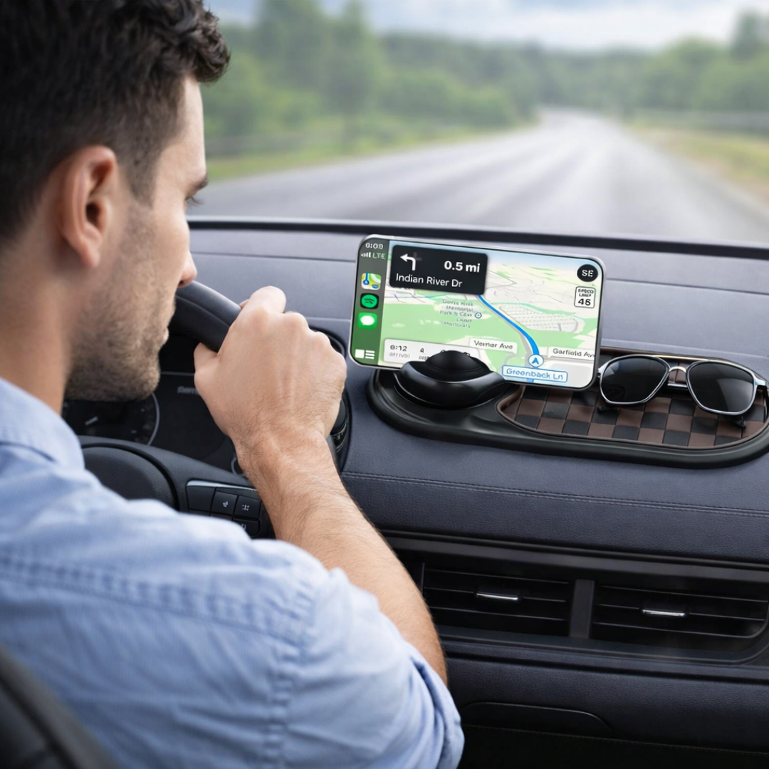 Car Phone Holder Dashboard Anti Slip Mat 360 Rotation Universal Mount Parking Number Plate Multifunctional Interior Accessories