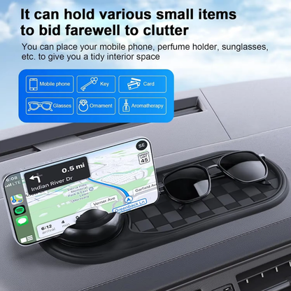Car Phone Holder Dashboard Anti Slip Mat 360 Rotation Universal Mount Parking Number Plate Multifunctional Interior Accessories