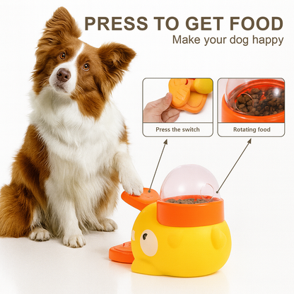 Cartoon Little Yellow Duck Shape Interactive Dog Toys Anti-Slip Design Pets Intelligence Exercise Feeder Food Dispenser Supplies