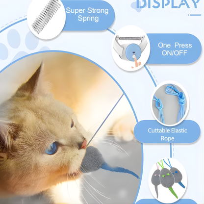 Cat Toys Electric Door Hanging Cat Toy Interactive Cat Toy USB Rechargeable Self Play Toy Retractable Kitten Toys