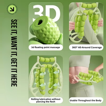 Cellulite & Lymphatic Massage Roller Fascia Stick for Legs Thighs Calf Deep Tissue Pain Relief Body Sculpting, Athlete Recovery