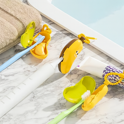 Portable Banana Toothbrush and Toothpaste Case – Travel Dustproof Storage Box, Cute Protective Holder
