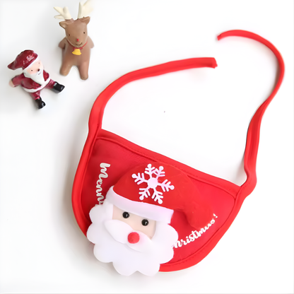 Christmas Santa Hat Dog Christmas Outfit Costume Hat and Scarf Winter Pet Accessory for Small Medium Large Dog