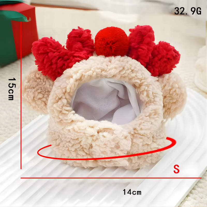 Christmas Santa Hat Dog Christmas Outfit Costume Hat and Scarf Winter Pet Accessory for Small Medium Large Dog