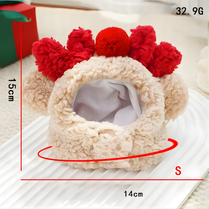 Christmas Santa Hat Dog Christmas Outfit Costume Hat and Scarf Winter Pet Accessory for Small Medium Large Dog