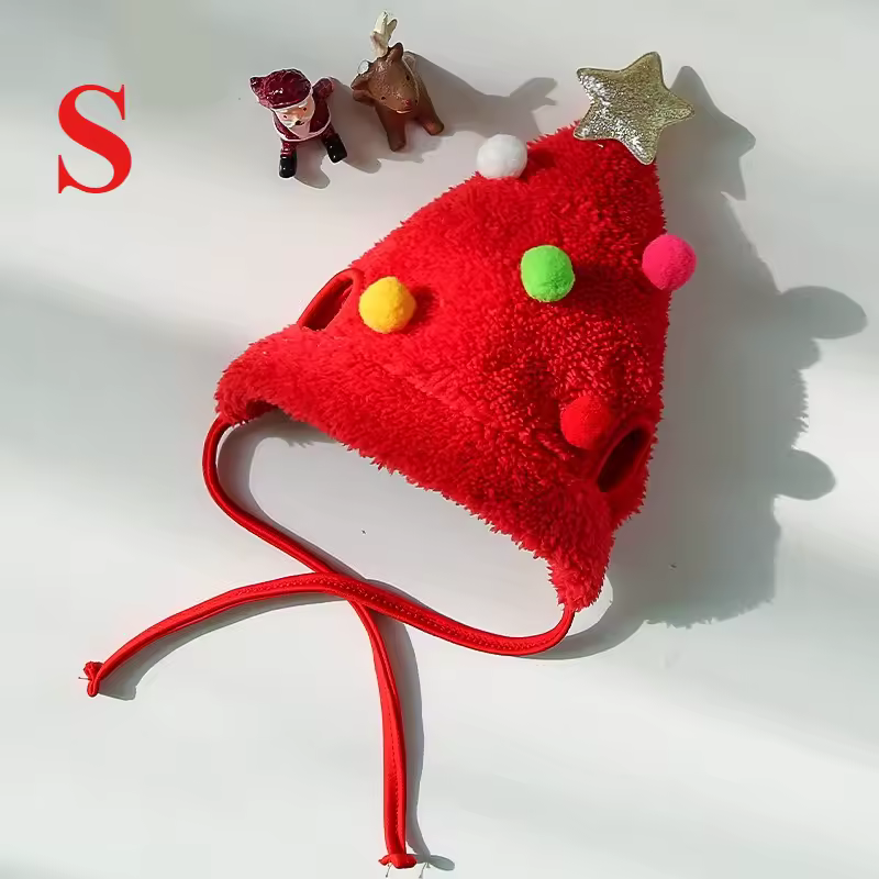 Christmas Santa Hat Dog Christmas Outfit Costume Hat and Scarf Winter Pet Accessory for Small Medium Large Dog