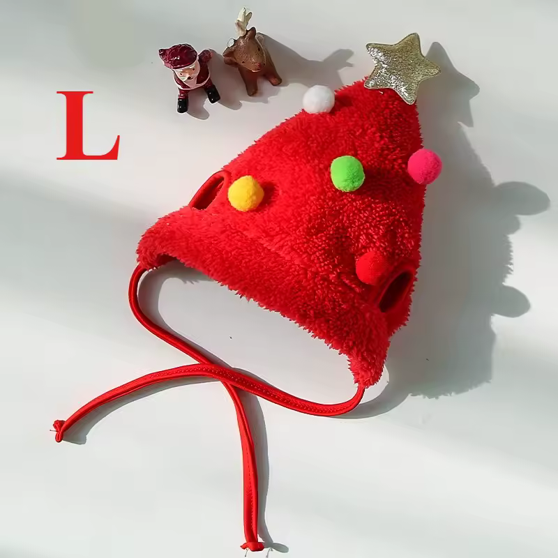 Christmas Santa Hat Dog Christmas Outfit Costume Hat and Scarf Winter Pet Accessory for Small Medium Large Dog