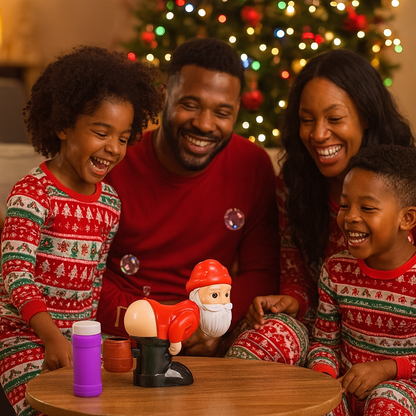 Christmas Santa Claus Bubble Machine with Music & Light Farting Soap Bubble Toy Electric Santa Butt Bubble Blower Xmas Kids Gift