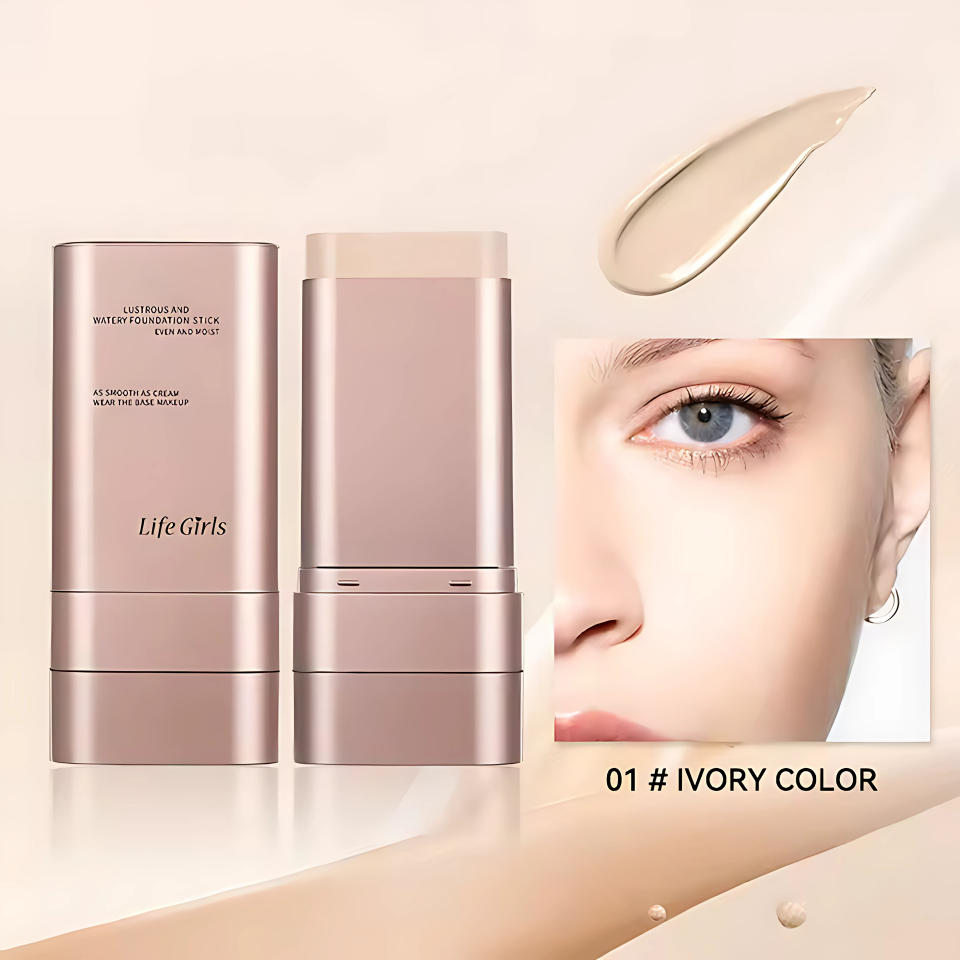 , Bling, Radiance, Thin and Lightweight Double-Ended Makeup Foundation That Can Be Rotated for Easier Application, with Its Own Brush for Waterproofing, Making It Easy to Apply Makeup and Suitable for Beginners