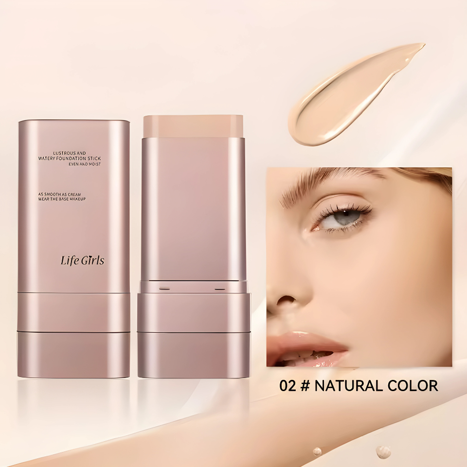 , Bling, Radiance, Thin and Lightweight Double-Ended Makeup Foundation That Can Be Rotated for Easier Application, with Its Own Brush for Waterproofing, Making It Easy to Apply Makeup and Suitable for Beginners