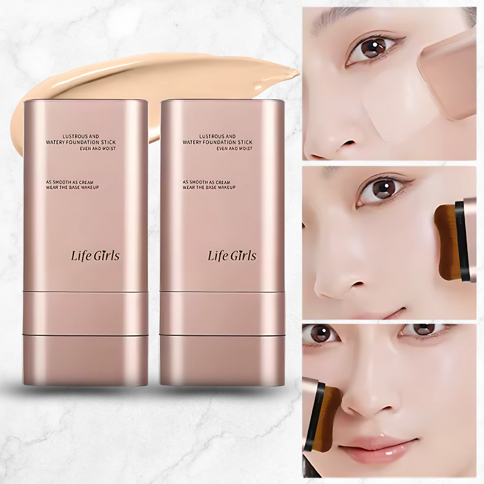 , Bling, Radiance, Thin and Lightweight Double-Ended Makeup Foundation That Can Be Rotated for Easier Application, with Its Own Brush for Waterproofing, Making It Easy to Apply Makeup and Suitable for Beginners