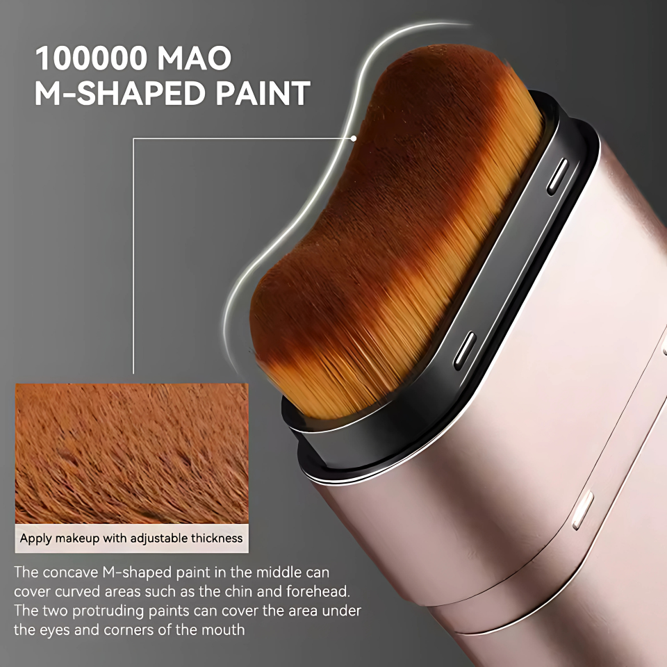 , Bling, Radiance, Thin and Lightweight Double-Ended Makeup Foundation That Can Be Rotated for Easier Application, with Its Own Brush for Waterproofing, Making It Easy to Apply Makeup and Suitable for Beginners