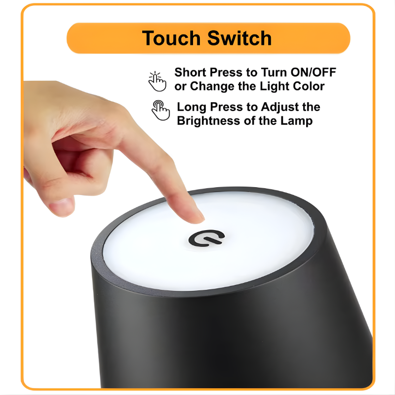 Creative Touch Control LED Wine Bottle Lamp Vases Decor Table Lamp Rechargeable Ambient Night Light for Bar Club Cafe Hotel Home