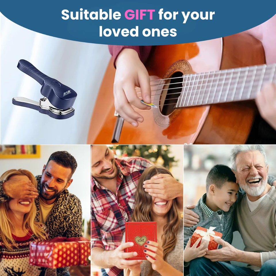 DIY Guitar Pick Punch Maker, Recycled Plastic Cards to Plectrum for Acoustic Electric Bass, with 15 PCS Pick Strips