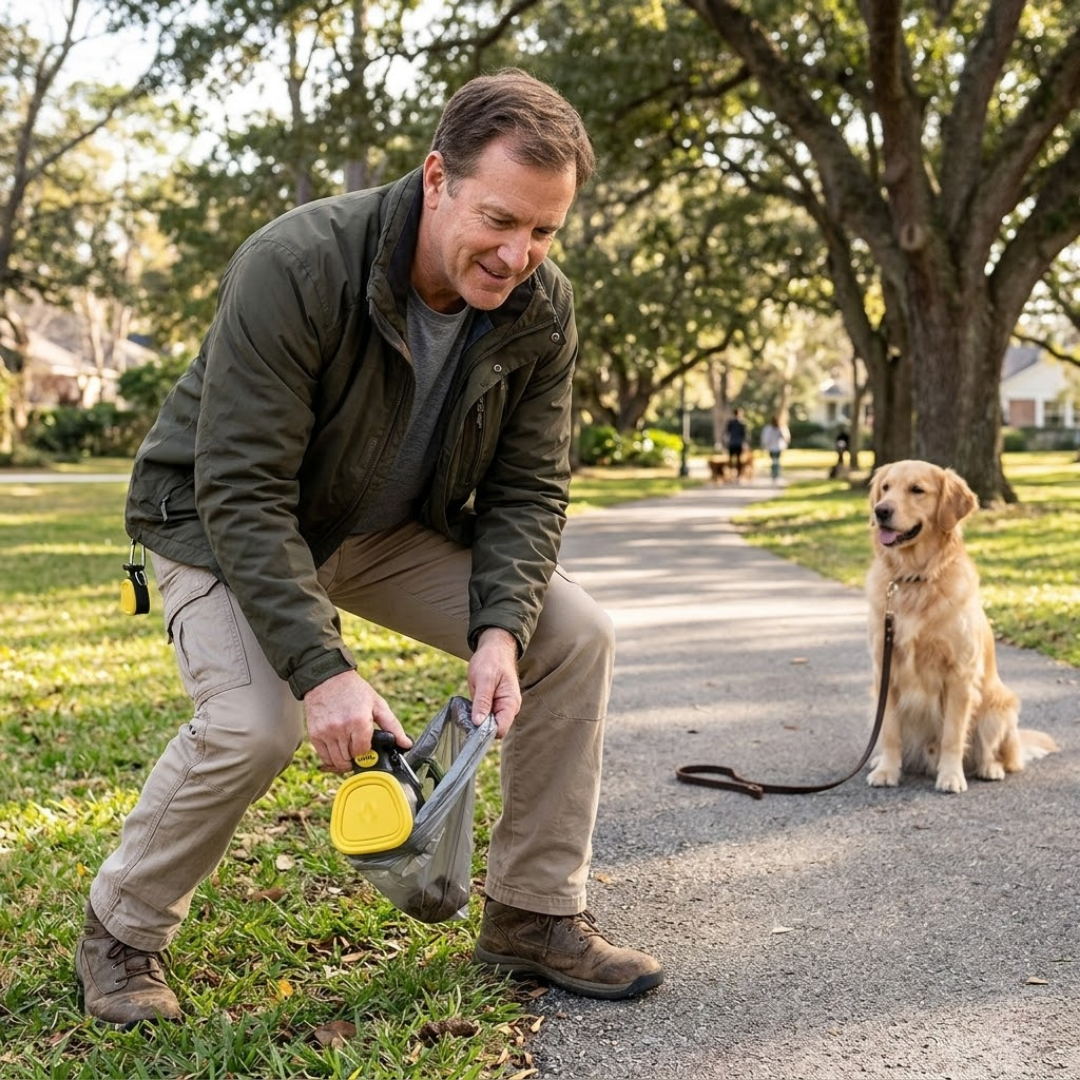 Dog Pet Travel Foldable Pooper Scooper With 1 Roll Decomposable bags Poop Scoop Clean Pick Up Excreta Cleaner