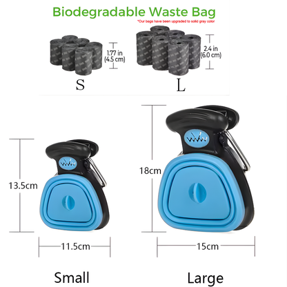 Dog Pet Travel Foldable Pooper Scooper With 1 Roll Decomposable bags Poop Scoop Clean Pick Up Excreta Cleaner