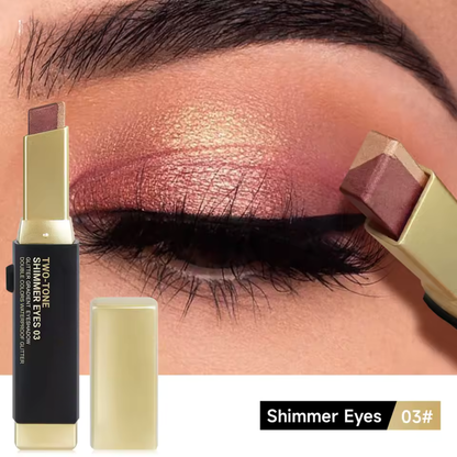 Double Color Eyeshadow Stick Glitter Highlight Shadow Stick Eye Makeup Waterproof Lasting Shimmer Metallic Eyeshadow Makeup