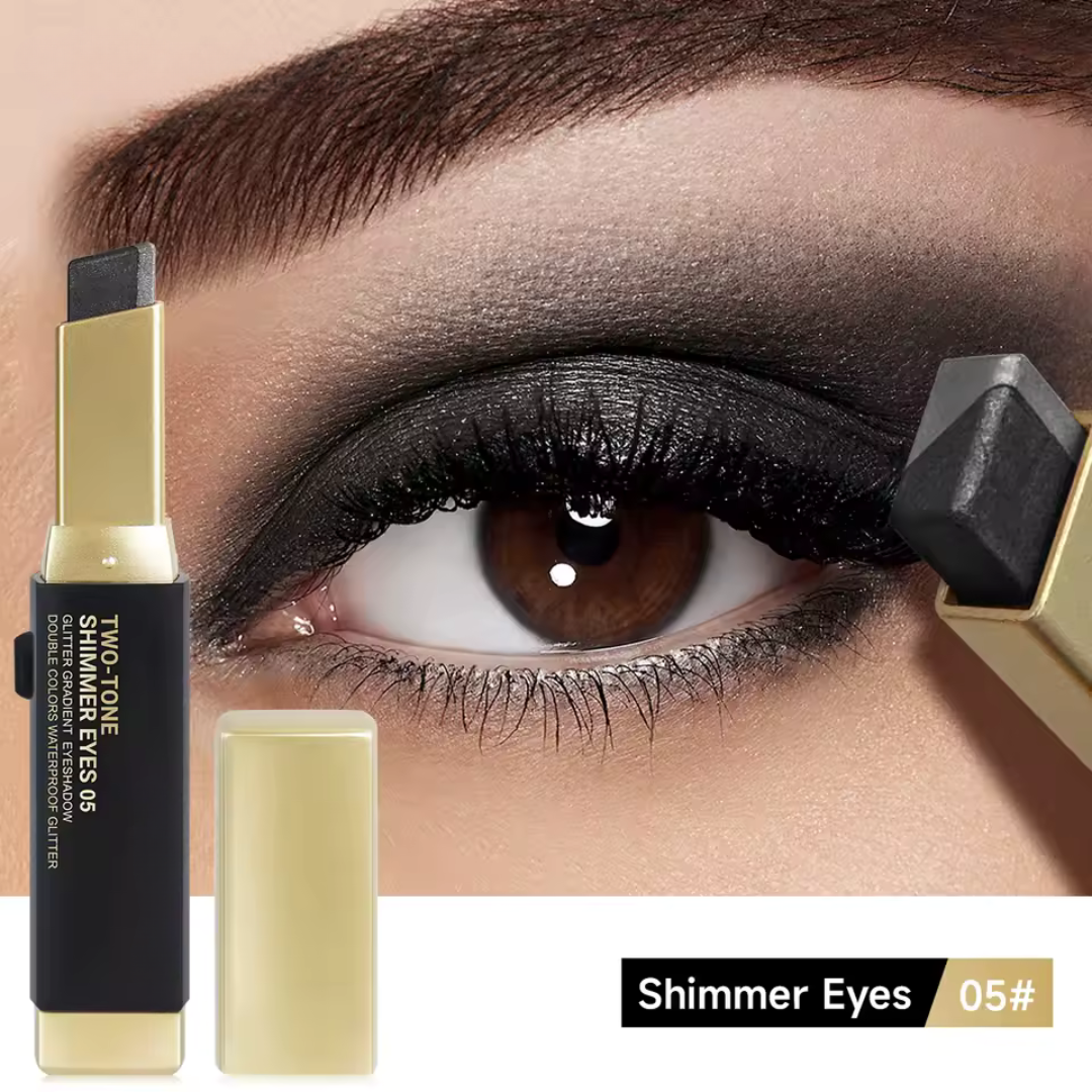 Double Color Eyeshadow Stick Glitter Highlight Shadow Stick Eye Makeup Waterproof Lasting Shimmer Metallic Eyeshadow Makeup